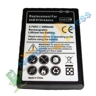 New 3500mAh Extended Battery Samsung Admire SCH R720 Back Cover