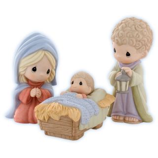 Precious Moments Come Let US Adore Him Holy Family Porcelain Nativity 
