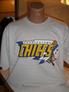 Hanson Brothers Charlestown Chiefs Slap Shot Logo T Shirt XL