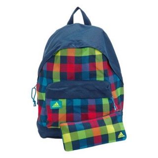 Adidas Checked Rucksack Backpack School Bag Pencil Case BNWT