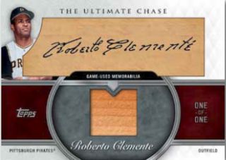 2013 Topps Series 1 Roberto Clemente Cut Autograph Relic Card #1/1