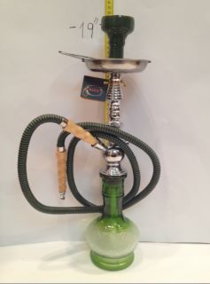 20 Green rounded AGER hookah shisha nargila water pipe + all you need 