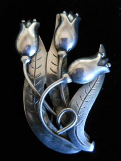 VTG Hector Aguilar Signed HA MEXICO STERLING Silver Brooch, Large 