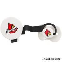 NCAA Louisville Cardinals Infant Baby Pacifier w Clip