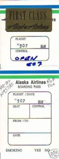 Boarding Pass Alaska Airlines First Class BP15