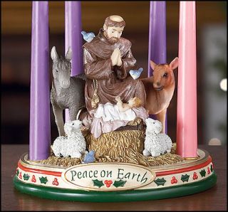   FRANCIS WITH ANIMALS PRAYING WREATH ADVENT OR YEAR ROUND USE CATHOLIC