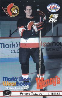Patrick Traverse Pei Senators Team issued Hockey Photo AHL