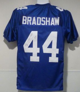 Ahmad Bradshaw Autographed Signed New York Giants Blue Size XL Jersey 