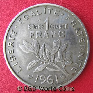 France French 1961 Prefontaines Wine 1 Franc Token 25 5mm 6 7gr not 