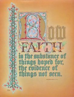 Vtgscripture Print Faith Is The Substance Hebrews 11