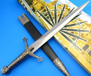 Scottish Celtic Claymore Short Sword Lion Fixed Blade Medieval Dagger 