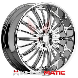 Set of 4 New 26 Akuza 761 6x135 35 Wheels Rims Chrome