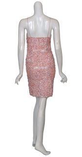 Aidan Mattox Pink Sequin Encrusted Cocktail Dress 6 New
