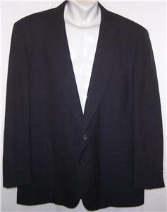 44R Sterling Hunt NAVY 100% PURE WOOL 2 BUTTON sport coat suit blazer 