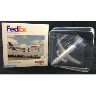   500 Herpa Wings Airliner Model FED EX AIRBUS A300 600 FEDERAL EXPRESS