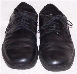 13/46 Ecco Light Shock Point BLACK LEATHER oxford dress shoe men