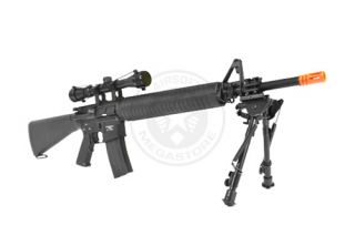 375 FPS SRC Custom M16A3 Sniper DMR Airsoft Electric Gun Package