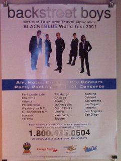 Backstreet Boys Black Blue Tour Poster 2001 AJ McLean