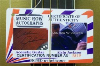 Alan Jackson Signed Acoustic Guitar Autographed