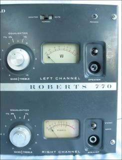 Pr Roberts 770 Tube Amplifiers, 1960s, Akai M7, Serviced, Clean