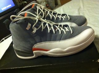 Nike Air Jordan 12 XII Retro Cool Grey White Team Orange Playoff 2012 