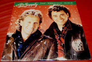 Air Supply The Christmas Album Signed LP Cover GAI
