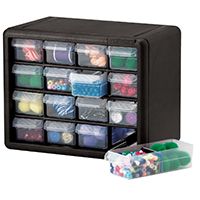 Akro Mils Plastic Storage Cabinet 16 Drawer 10116