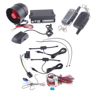Way LCD Car Alarm Security System with Remote Control