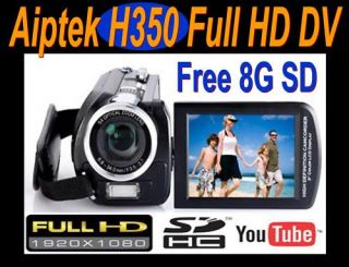 Aiptek ahd H350 Full HD 1920X1080P Camcorder w 8g SD
