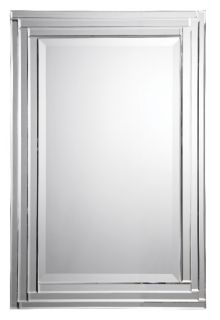 Uttermosts Alanna frameless mirror is constructed of stepped 