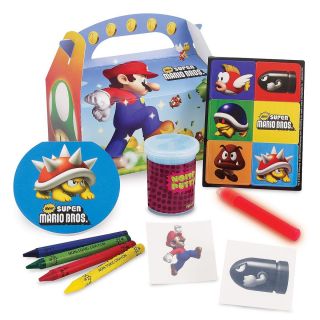 12 Super Mario Bros Kid Party Favor Filled Goodie Bag Sets