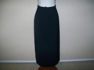 Alain Manoukian A Line Long Black Lined Skirt Size 38 S