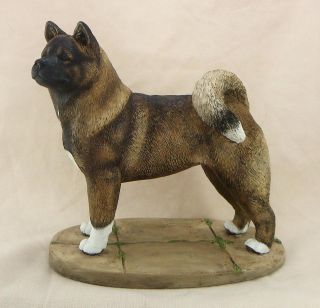 American Akita Dog Sculpture Figurine Model Statue Ornament Free 