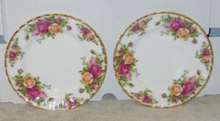 Royal Albert Old Country Roses 2 Bread Butter Plates