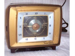 vintage crosley alarm clock tube table radio