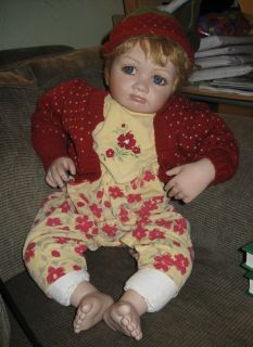 2001 Pamela Erff Strawberry Blonde Porcelain Baby Doll 063 750 