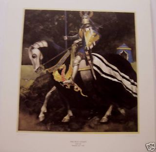 Alan Lee Blue Knight Signed Numbered Print