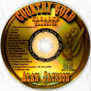 ALAN JACKSON KARAOKE CD ALL MALE COUNTRY GOLD CDG MUSIC SONGS *PAPER 