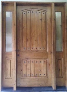 Exterior Knotty Alder Wood Door 36 x 96 w Half Lites