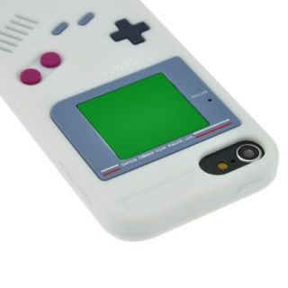 White Game Boy Style Silicone Case Cover Skin for Apple iPod Touch 5 
