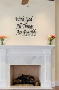 God All Things Possible Vinyl Wall Art Words Lettering