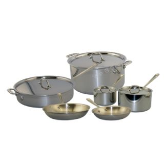 NEW All Clad 401853 Stainless Steel 10 Piece Cookware Pots Pans 