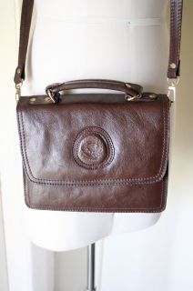 cocoa brown leather satchel alexa bag very nice bag