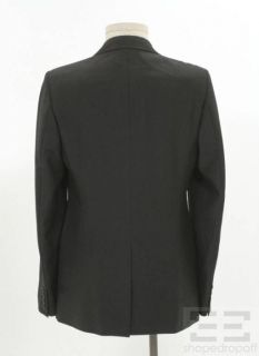 Alexander McQueen Mens Black Wool 1 Button Blazer Size 48