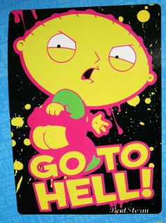 New Family Guy Stewie Baby Go to Hell Cozy Fleece Throw Blanket 45x60 