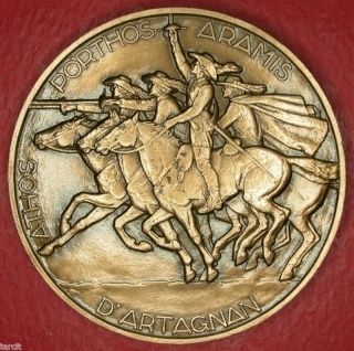 Alexandre Dumas French Writer Bronze Medal 2 67 Inches
