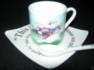 Paul Cardew Alice in Wonderland Set of 2 Expresso Cups