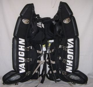   Vaughn Velocity 7070 Size 31 Black Ice Hockey Goalie Leg Pads