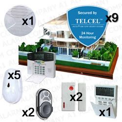 New Wireless Home Security Alarm System w Auto Dialer Motion Detector 