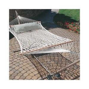 Algoma 58 x 82 Double Cotton Rope Hammock Package with Bronze 